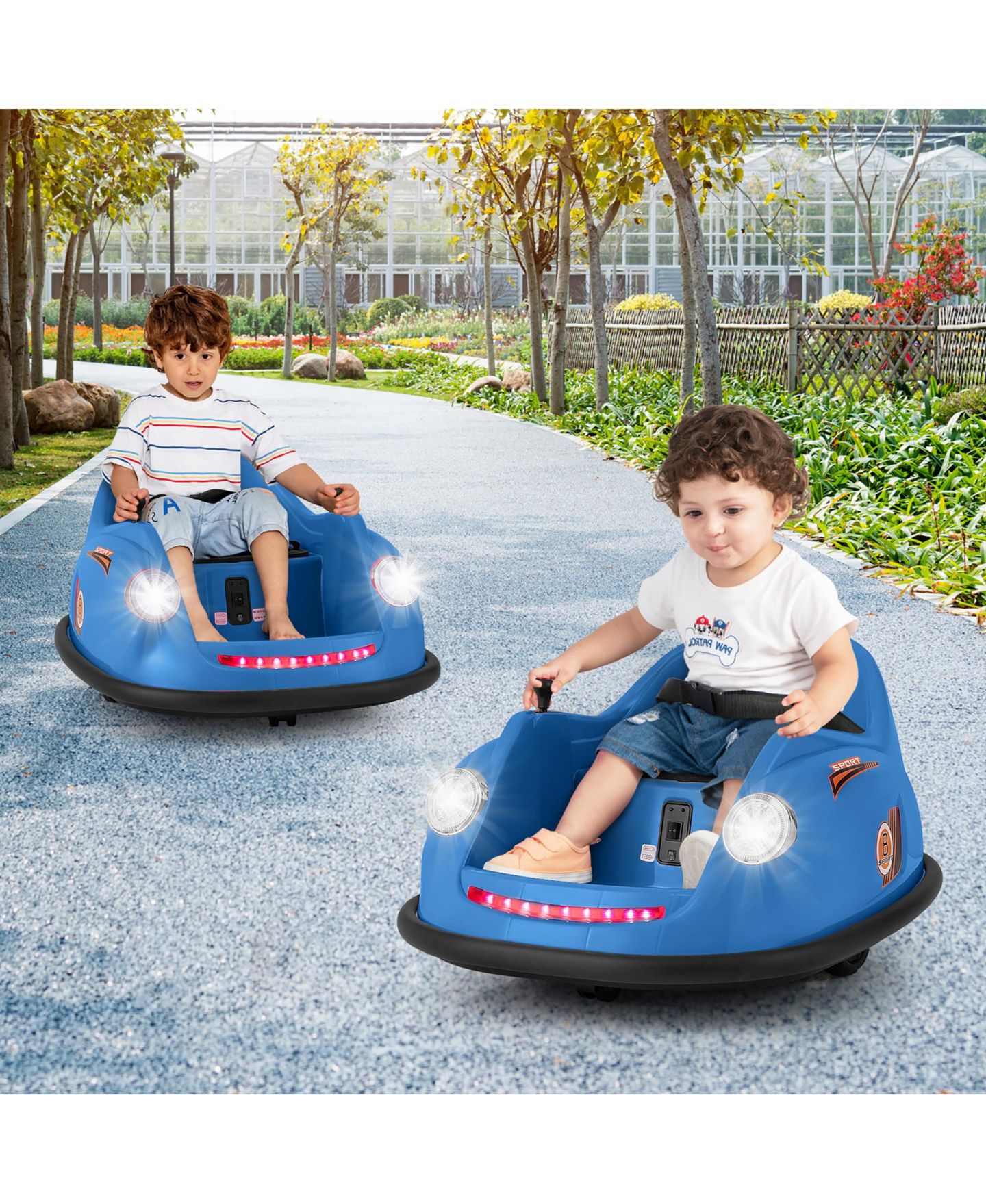 Детская игрушка Gymax 12V Electric Remote Control Ride-On Bumper Car, 44 lb Capacity, Ages 2-5, цвет: Чёрный, вариант 1 — фото 2