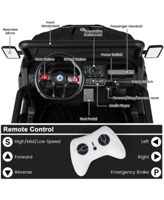 24V Kids Ride On Dump Truck 2-Seater Electric Truck w/ Remote Control Rose Red
