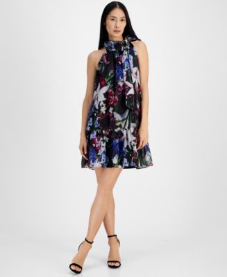 anne klein halter dress Anne Klein Halter Midi Slip Dress Leafy Green main image 0