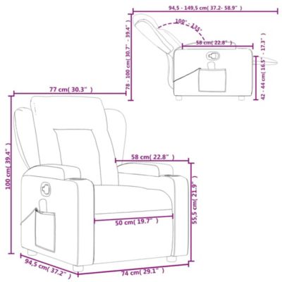 1 PC polyester Massage Recliner Chair