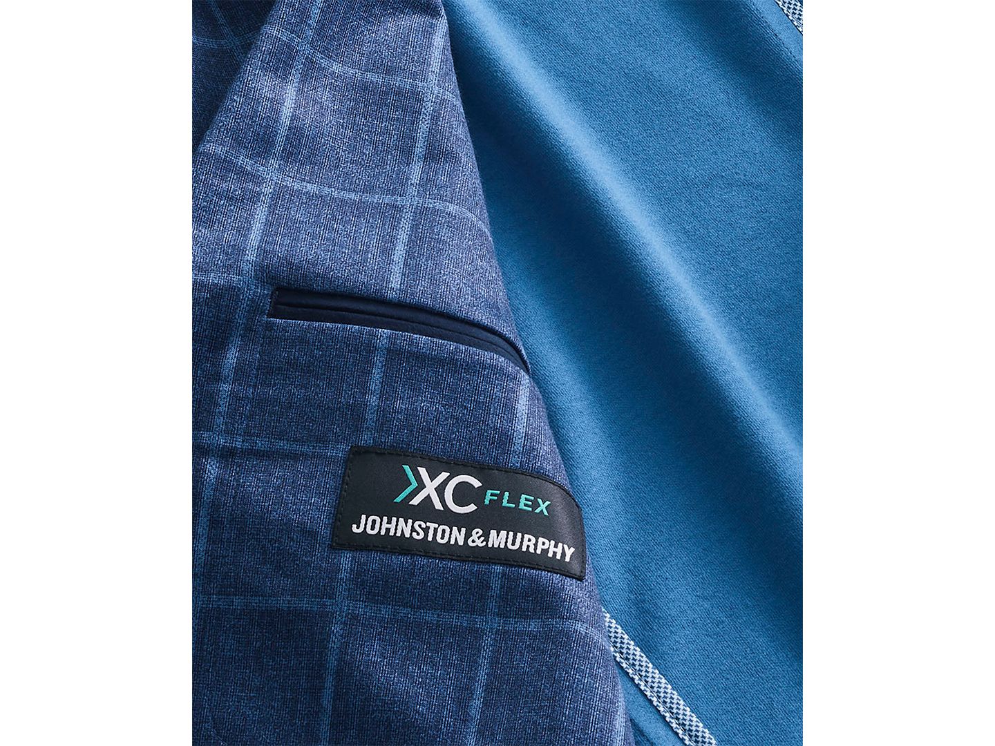 Мужской пиджак Johnston & Murphy Regular-Fit Sport Coat, цвет: Синий клетчатый — фото 4