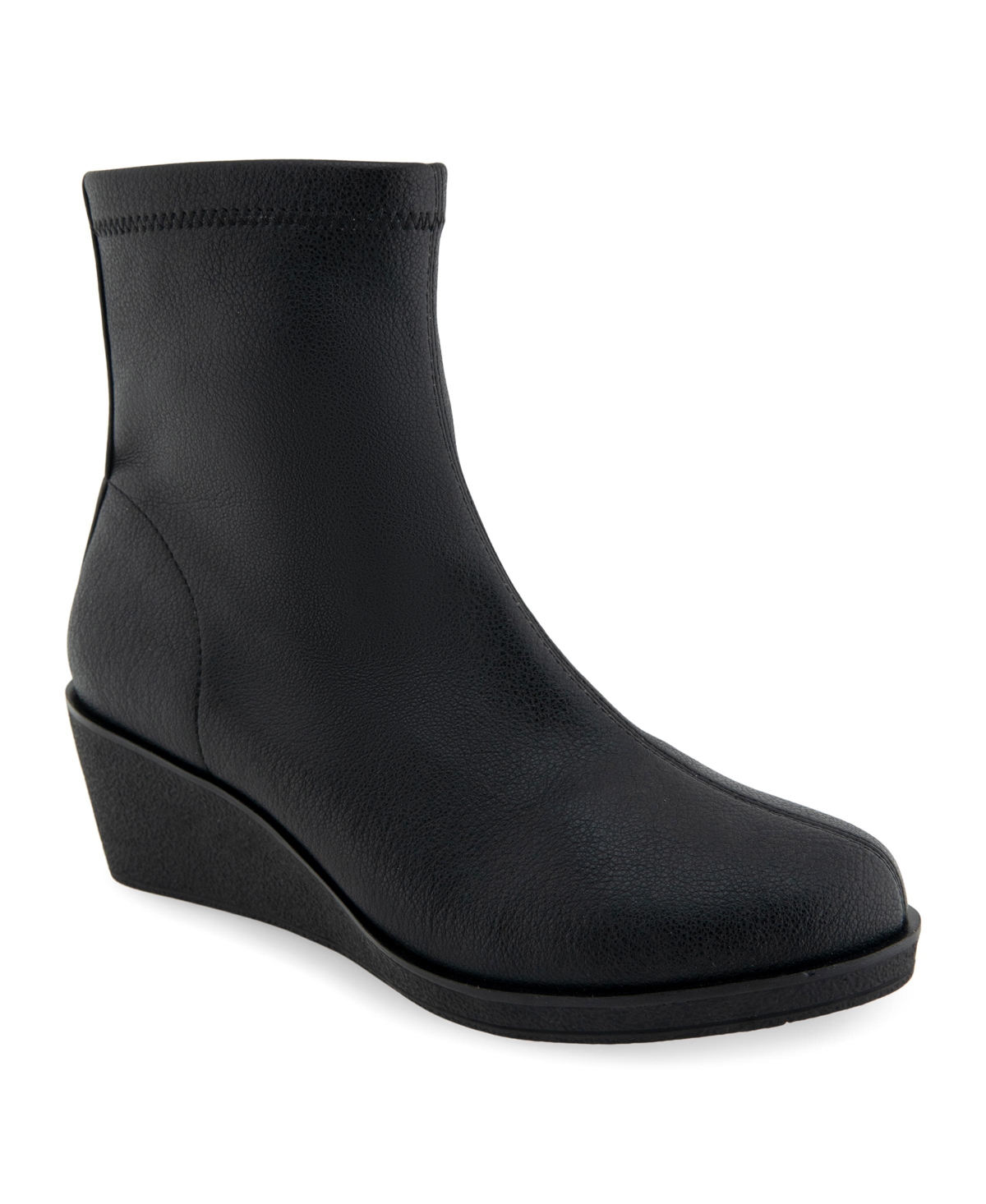 AEROSOLES WOMEN'S BINNIE WEDGE HEEL BOOTIES 
