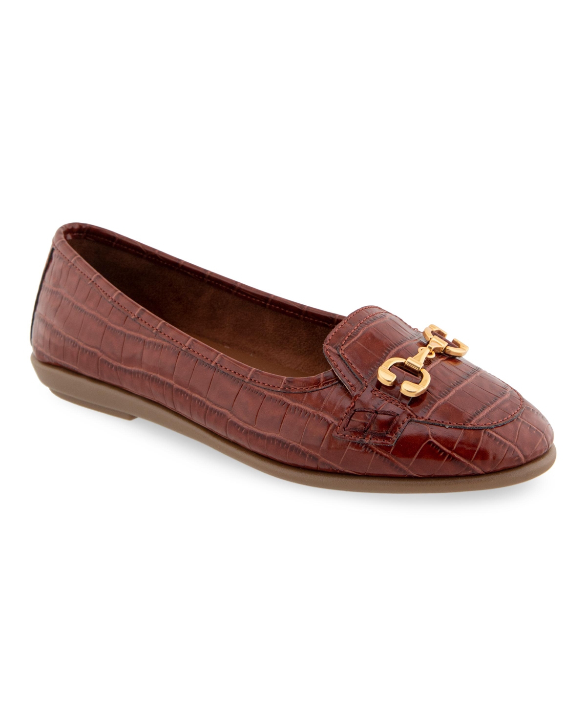 AEROSOLES WOMEN'S BOBBI BUCKLE BALLET FLATS 