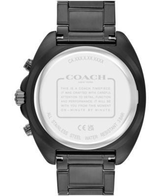 Men's Charter Ionic Plated Black Stainless Steel Bracelet Watch 44.5mm