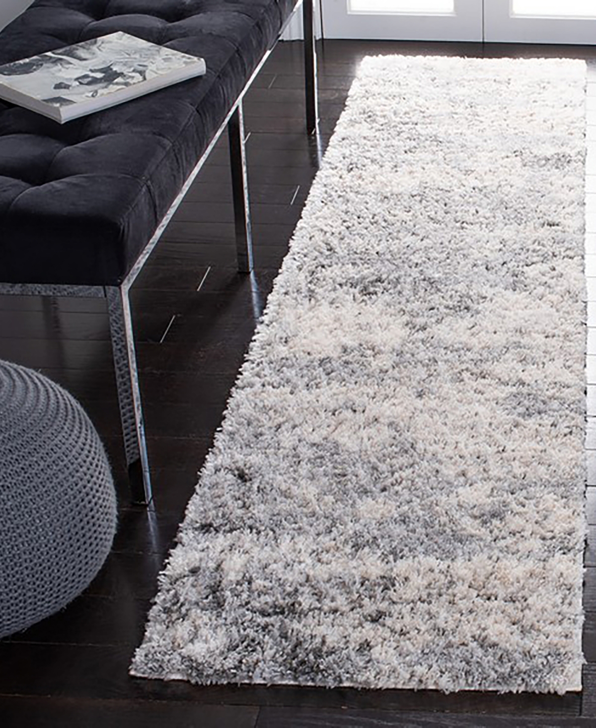 Safavieh Berber Shag 100 BER272A 2'x22' Area Rug