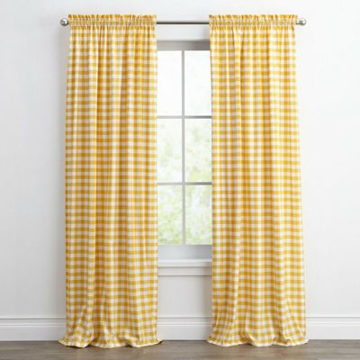 Country Farmhouse Buffalo Check Plaid Gingham Single Window Curtain