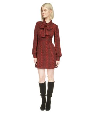 Macy's red velvet dress on sale