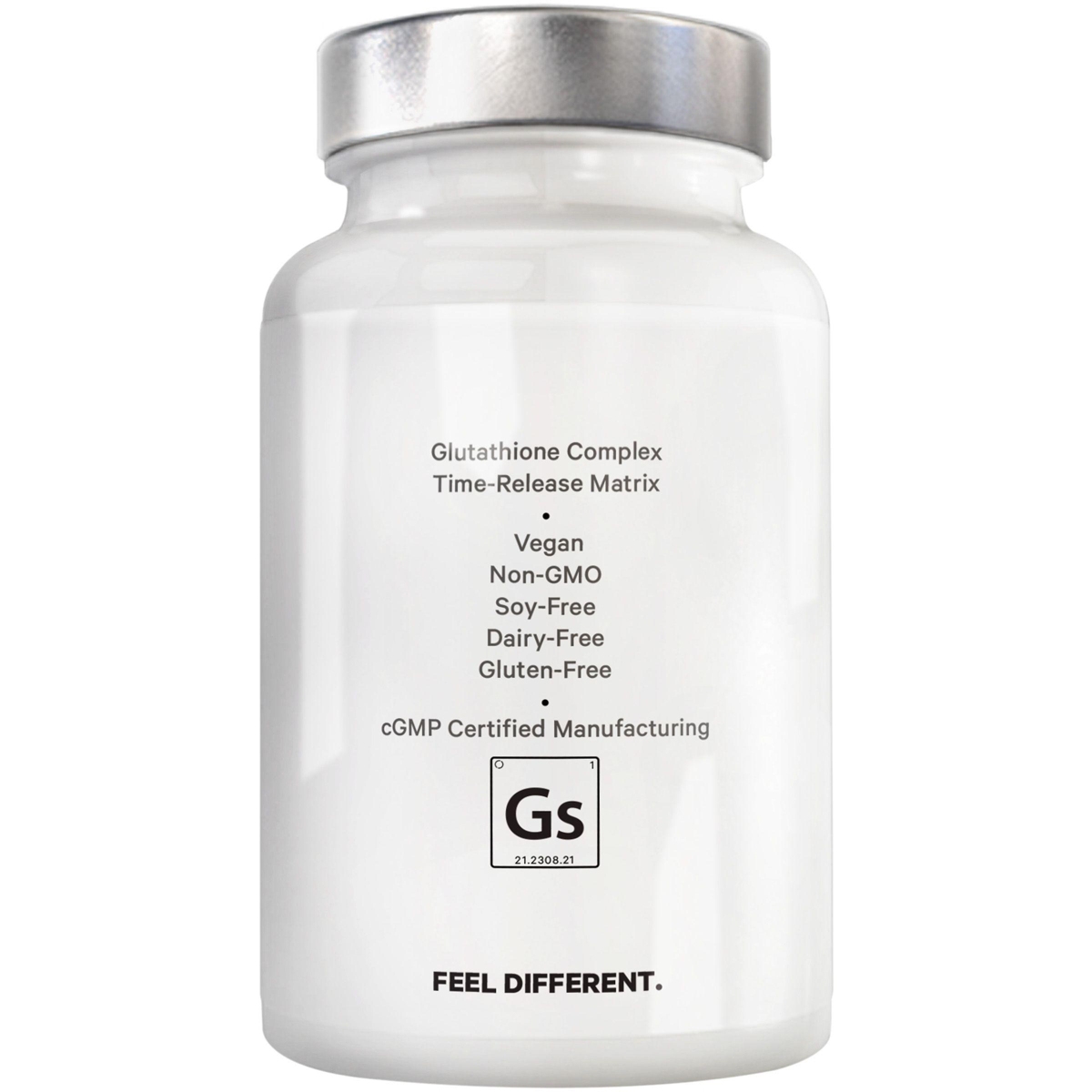 Amen Glutathione-sr+ Advanced Sustained-Release Supplement - 2-Month Supply - Reduced L-Glutathione - Galactomannans Fenugreek Seed - Time-Reduced Mat