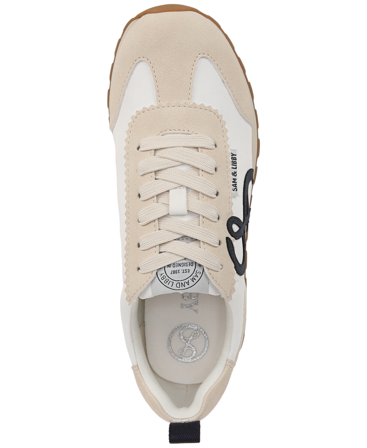 Sam & Libby Women's Rowen Lace Up Retro Sneakers In Soft Sesame