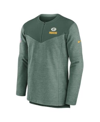 Men's Green Green Bay Packers Sideline Lockup Performance Quarter-Zip Top