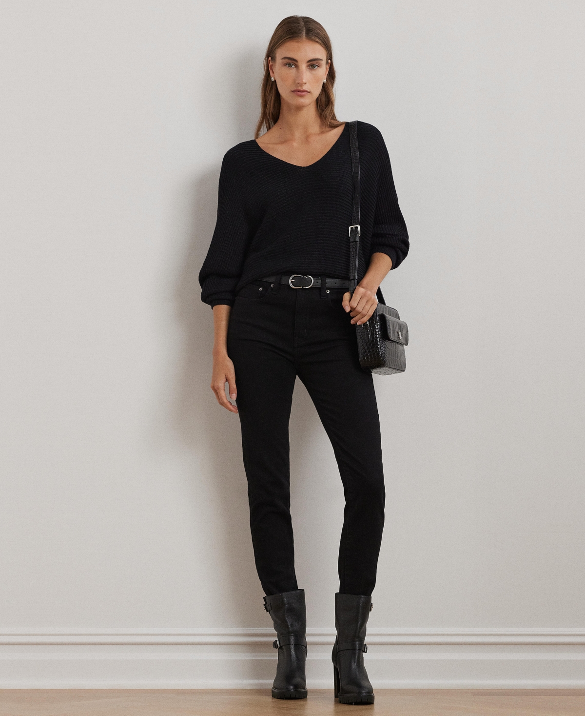 Lauren Ralph Lauren Women's Rib-Knit Dolman-Sleeve Sweater, Regular & Petite