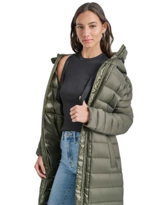 Women's Down Quilted Hooded Puffer Coat