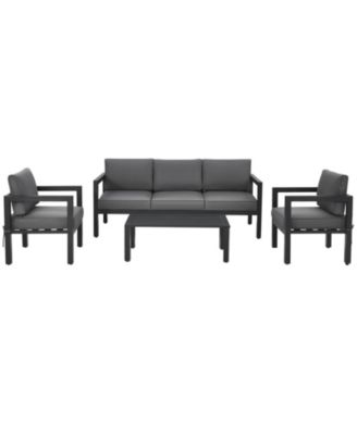 4 Pieces Set Outdoor Furniture Set for Backyard and Poolside