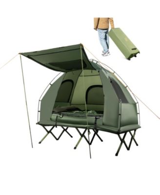 5-in-1 2-Person Foldable Outdoor Camping Tent Cot with Air Mattress and Sleeping Bag