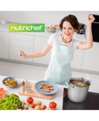 Stainless Steel Cookware Stockpot - 19 Quart, Heavy Duty Induction Pot, Soup Pot With Lid