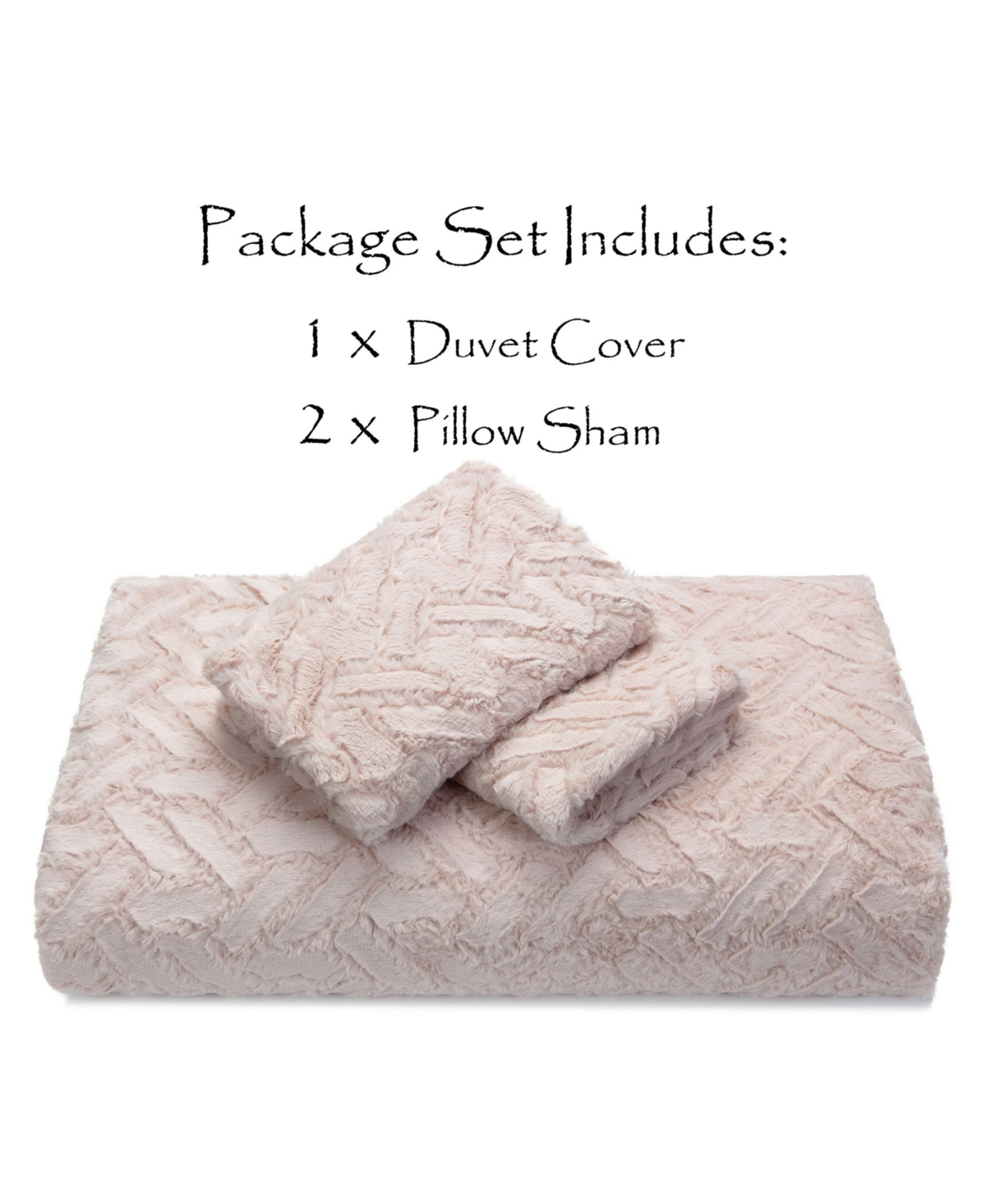 Chanasya Premium Soft Cloud Faux Fur Duvet Cover Bedding Set Size - 3 Piece Combo Set - Textured Embossed Fuzzy Soft Velvet Mink Bedcover - Zipp