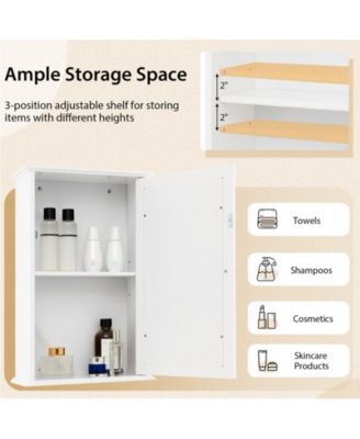 Bathroom Wall Cabinet with Single Mirror