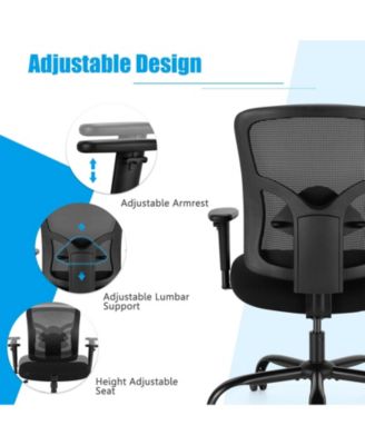 400LBS Mesh Big and Tall Office Chair Swivel Task Chair