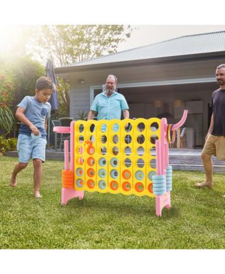 Jumbo 4-to-Score 4 in A Row Giant Game Set with Carry Bag Stickers for Kids Adults