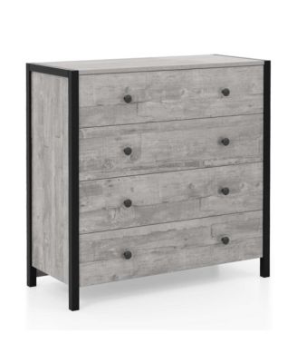 4-Drawer Dresser Modern Chest of Drawers Wooden Storage Dresser