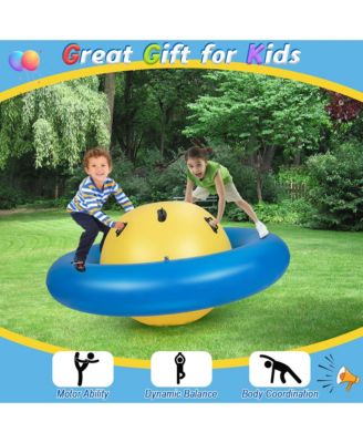 7.5 FT Inflatable Dome Rocker Bouncer with 6 Handles Fun Outdoor Game