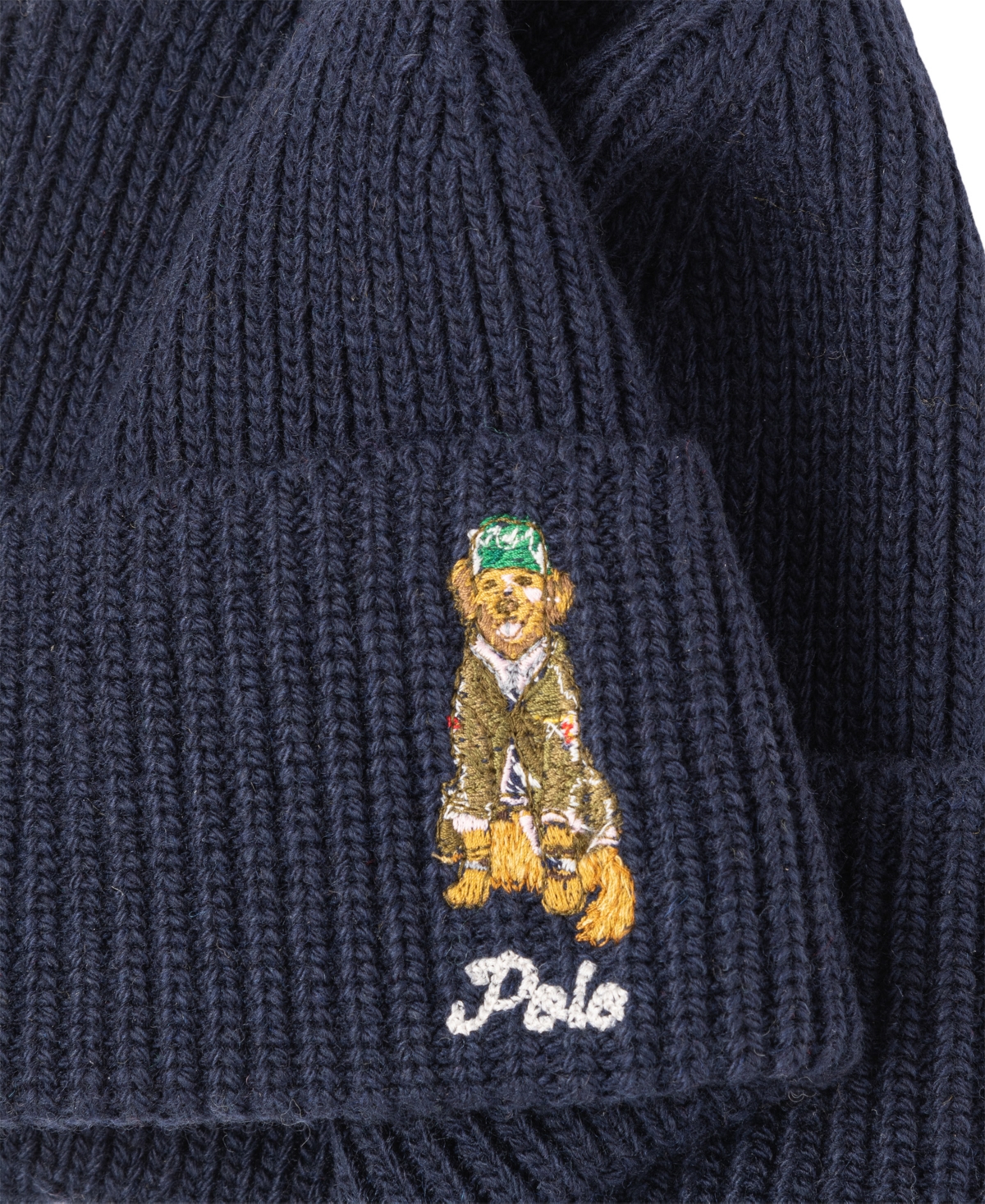 Polo Ralph Lauren Men's Preppy Golden Retriever Beanie In Newport Navy