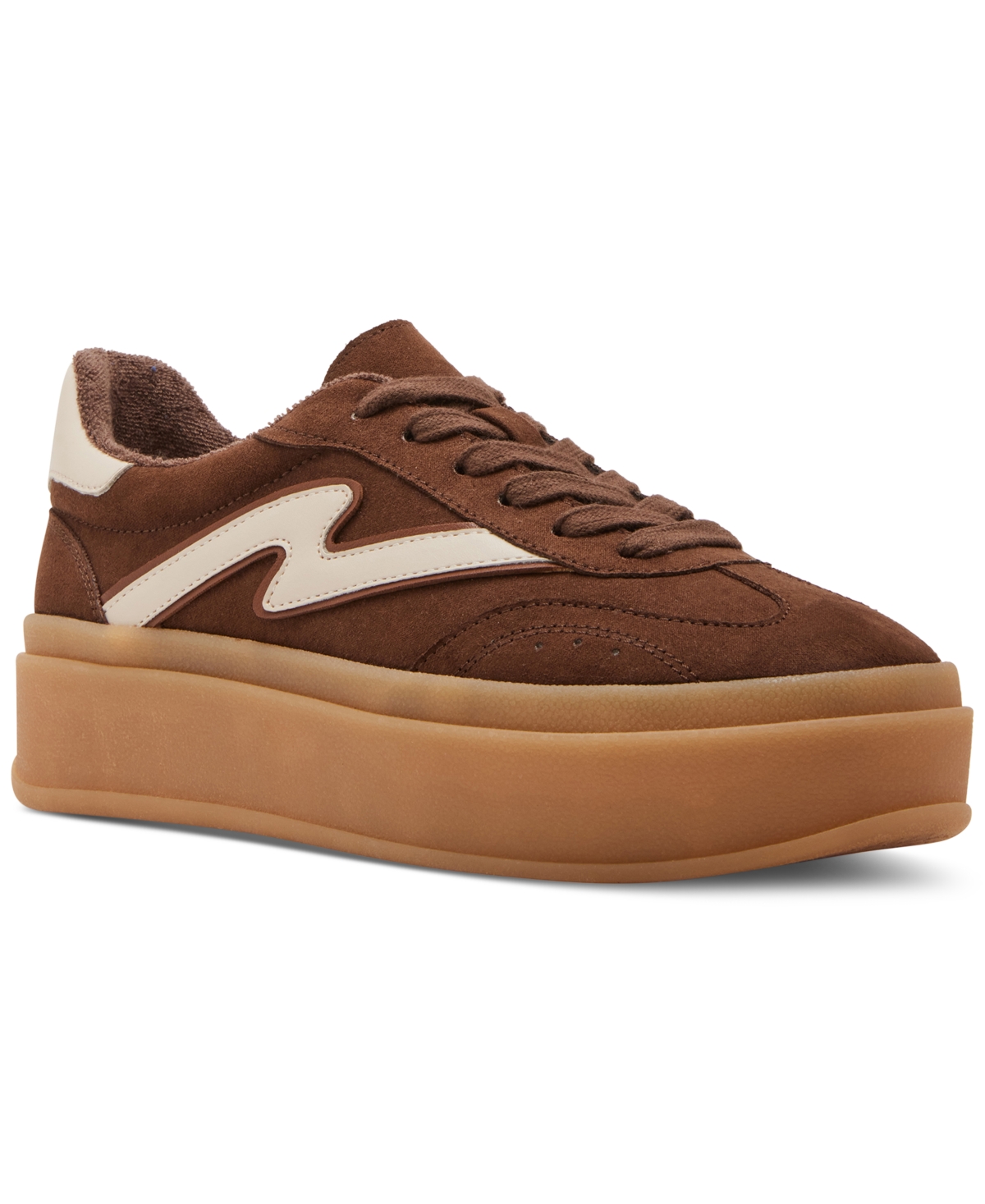 Madden Girl Mighty Platform Lace-up Sneakers In Brown Multi