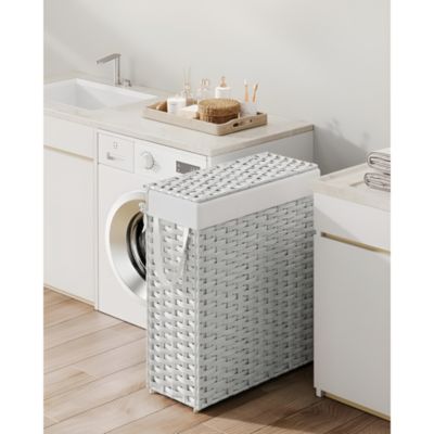 Slim Laundry Hamper with Lid Compact and Stylish for Efficient Laundry Storage
