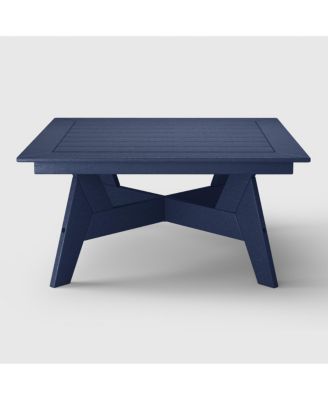 Modern Low Outdoor Patio Square HDPE 37" Coffee Table