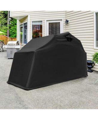Outdoor Motorcycle Shelter Waterproof Motorbike Storage Tent with Cover-Black