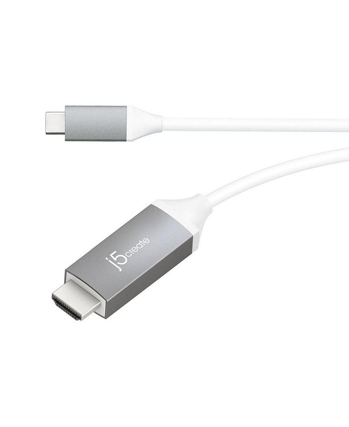 j5create USB Type-C to 4K HDMI Cable, 6ft - Gray
