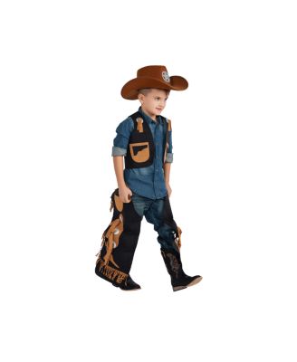 Kids Cowboy Chaps and Vest Costume Boys/Girls