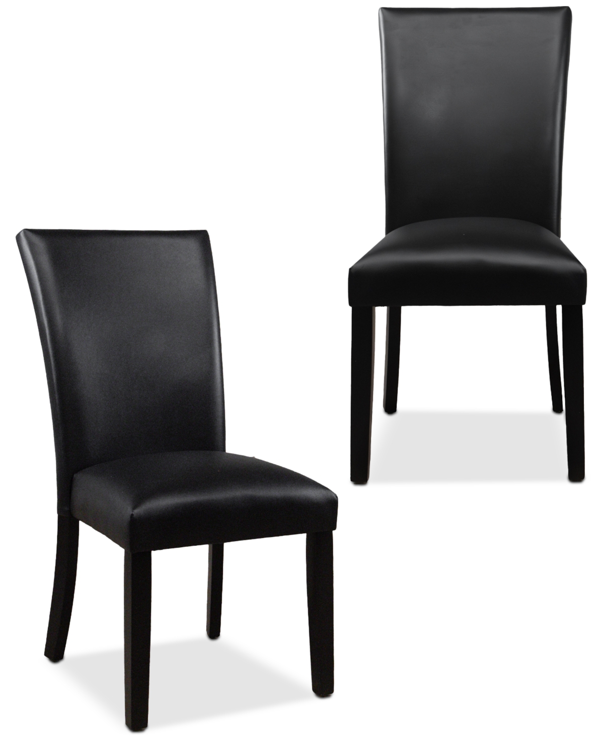Macy's Kellet 2 Pc. Faux Leather Dining Chair Set In Black