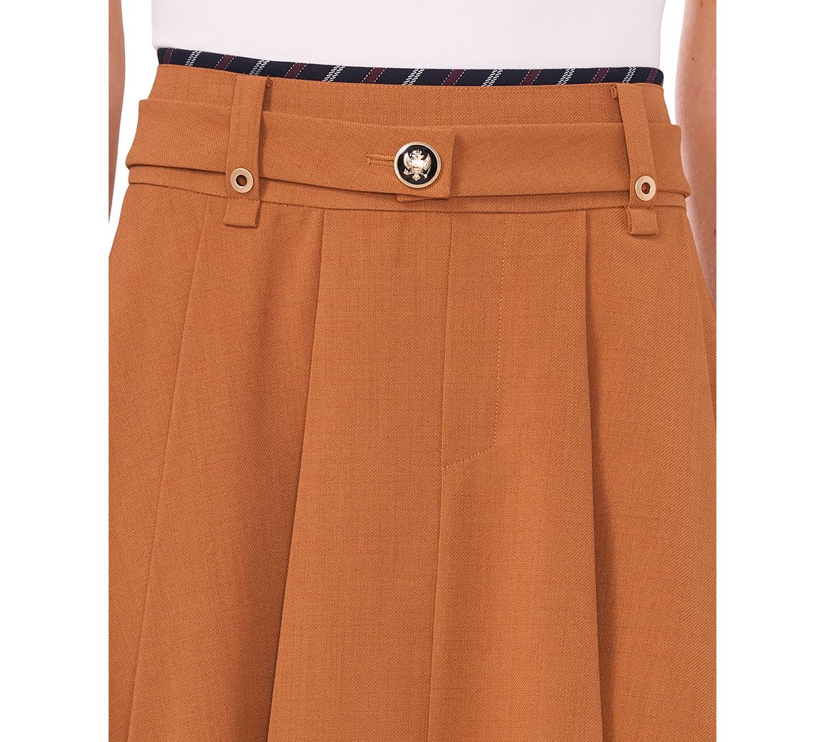 CeCe Women's Front Pleated Mini Skirt