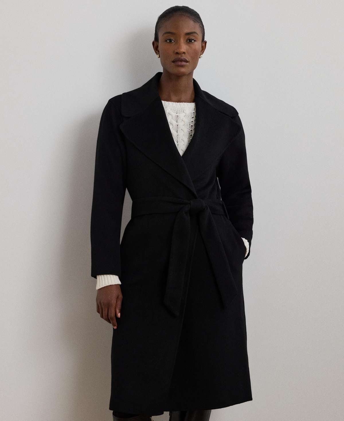 Lauren Ralph Lauren Women's Double-Faced Wool-Blend Wrap Coat