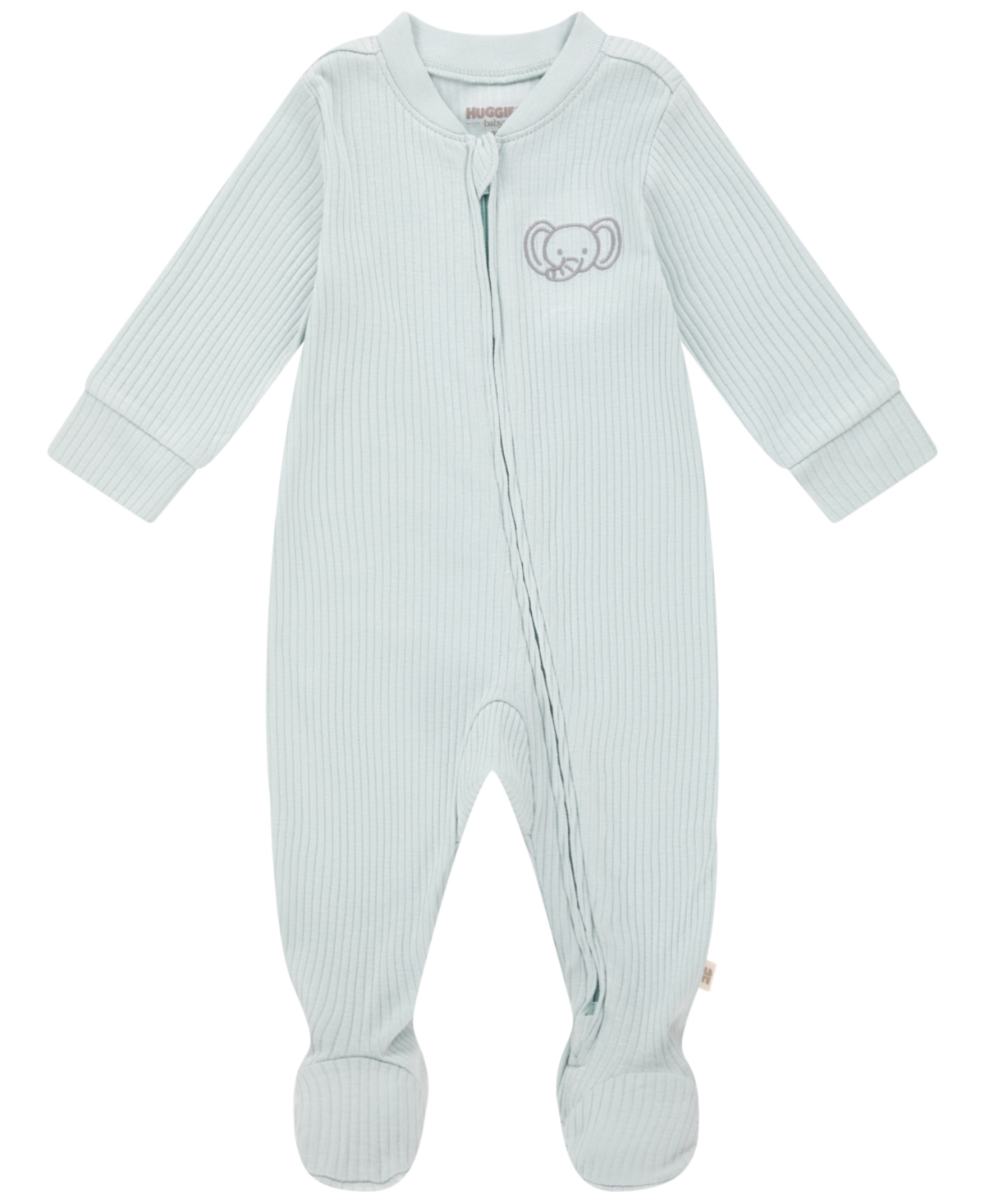 Huggies Baby Boys Rib Coverall In  Blue Haze