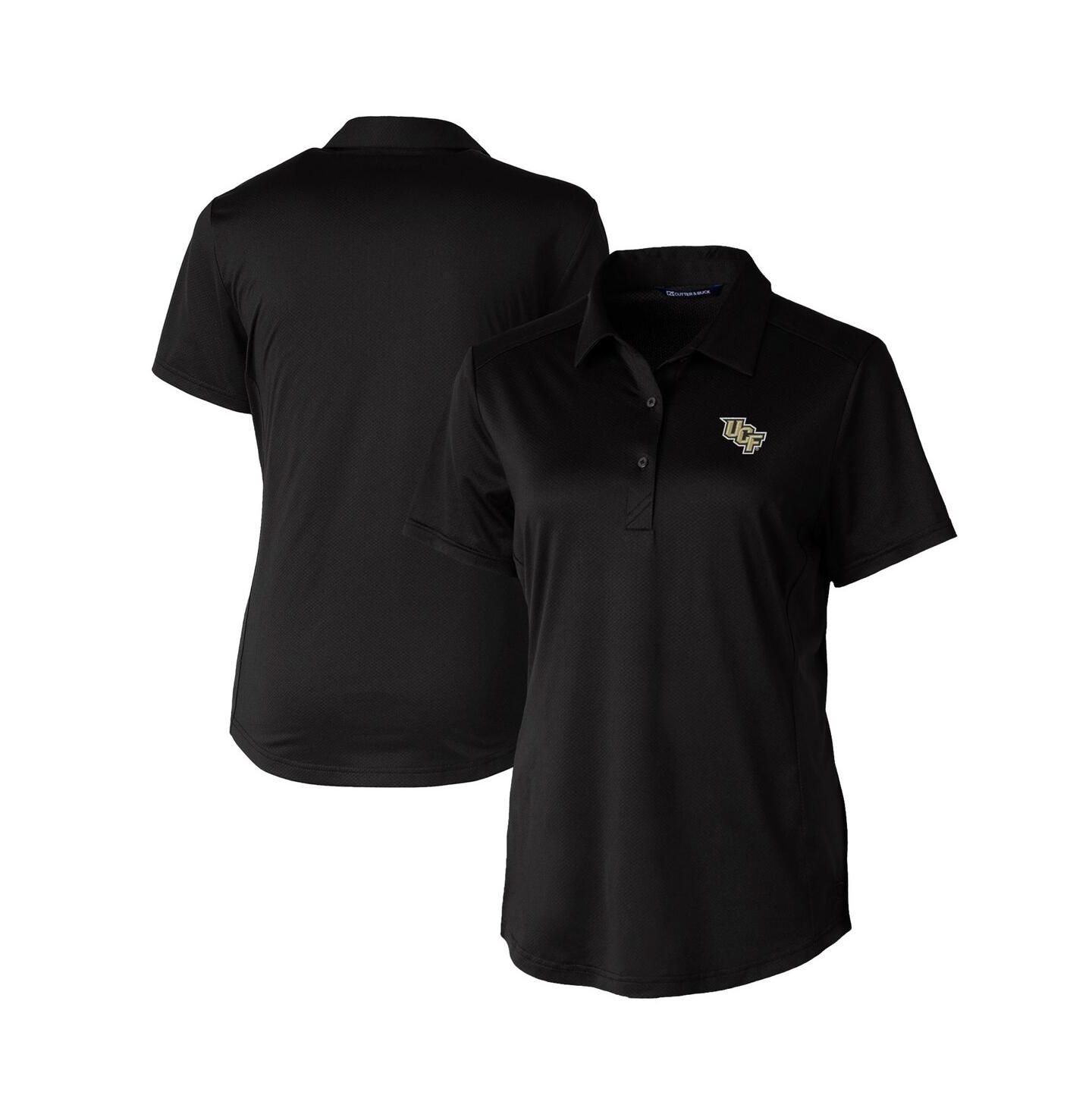 Женский топ Cutter & Buck Black UCF Knights Prospect Textured Stretch Polo — фото 1