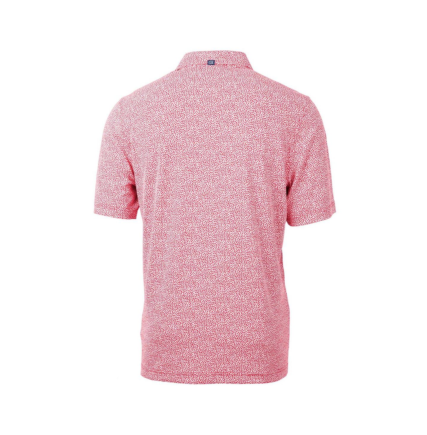 Мужское поло Cutter & Buck Philadelphia Phillies Virtue Eco Pique Botanical Print Polo, цвет: Серый — фото 4
