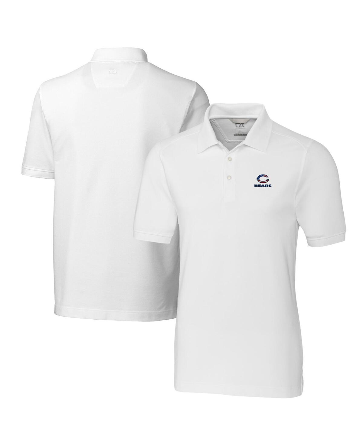 Cutter & Buck Men's White Chicago Bears Advantage Tri-blend Pique Polo In White
