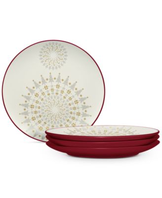 Noritake Dinnerware Set Of 4 Colorwave Raspberry Holiday Plates - Macy's