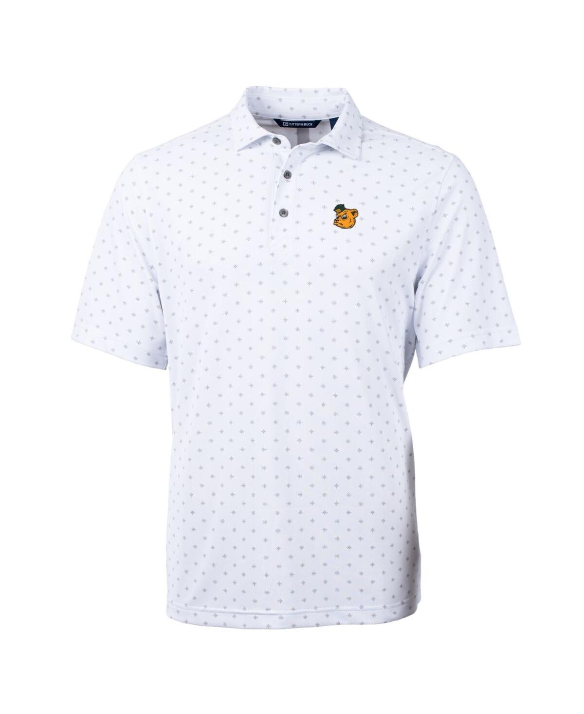 Cutter & Buck Men's White Baylor Bears Virtue Eco Pique Tile Polo In White