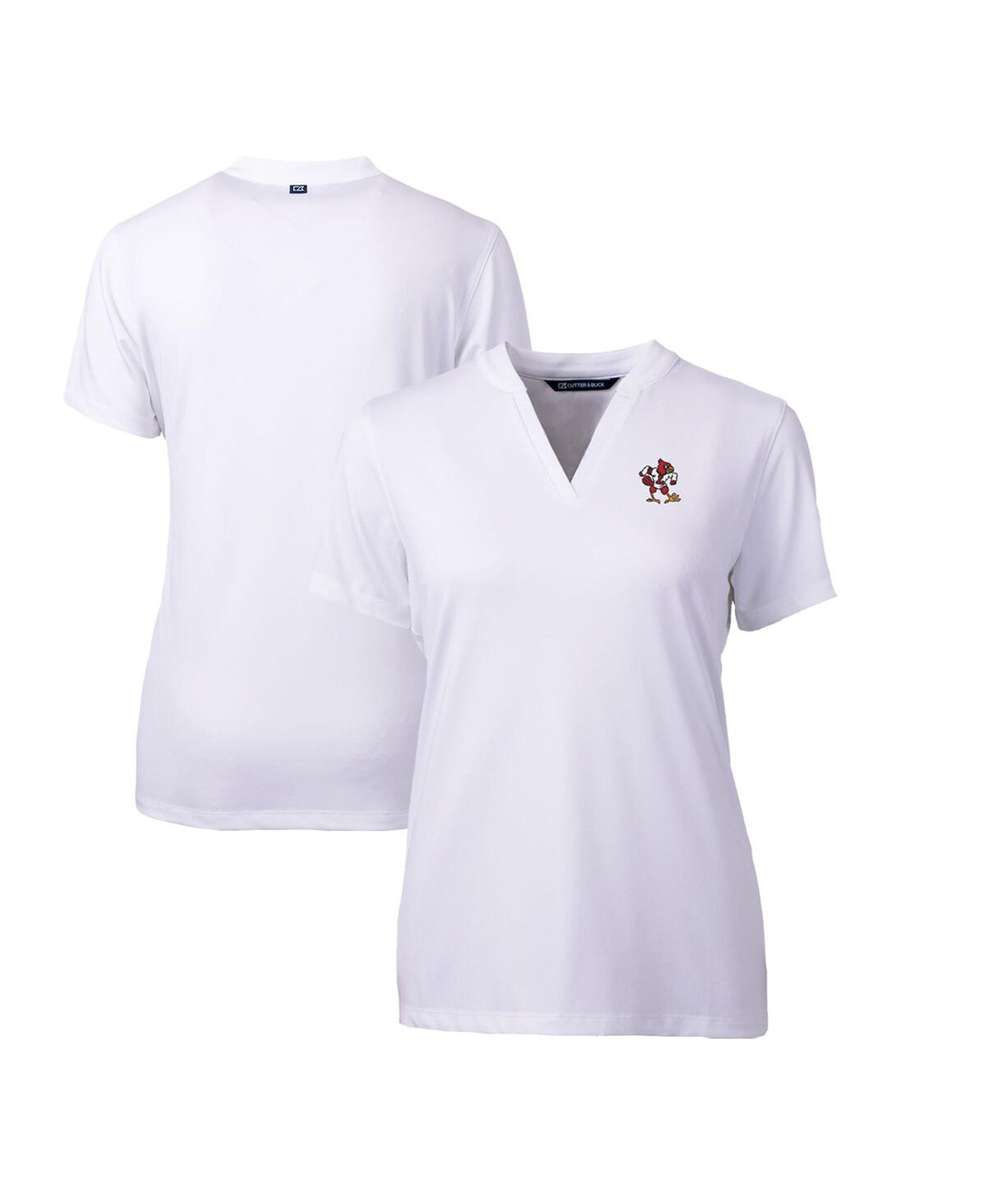 Women's White Louisville Cardinals Forge Stretch Blade V-Neck Top - White