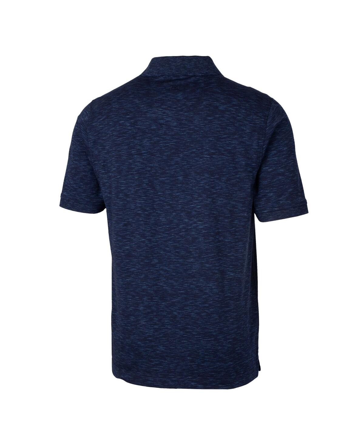 Cutter & Buck Men's Navy Seattle Seahawks Helmet Advantage Space Dye Tri-blend Polo In Navy