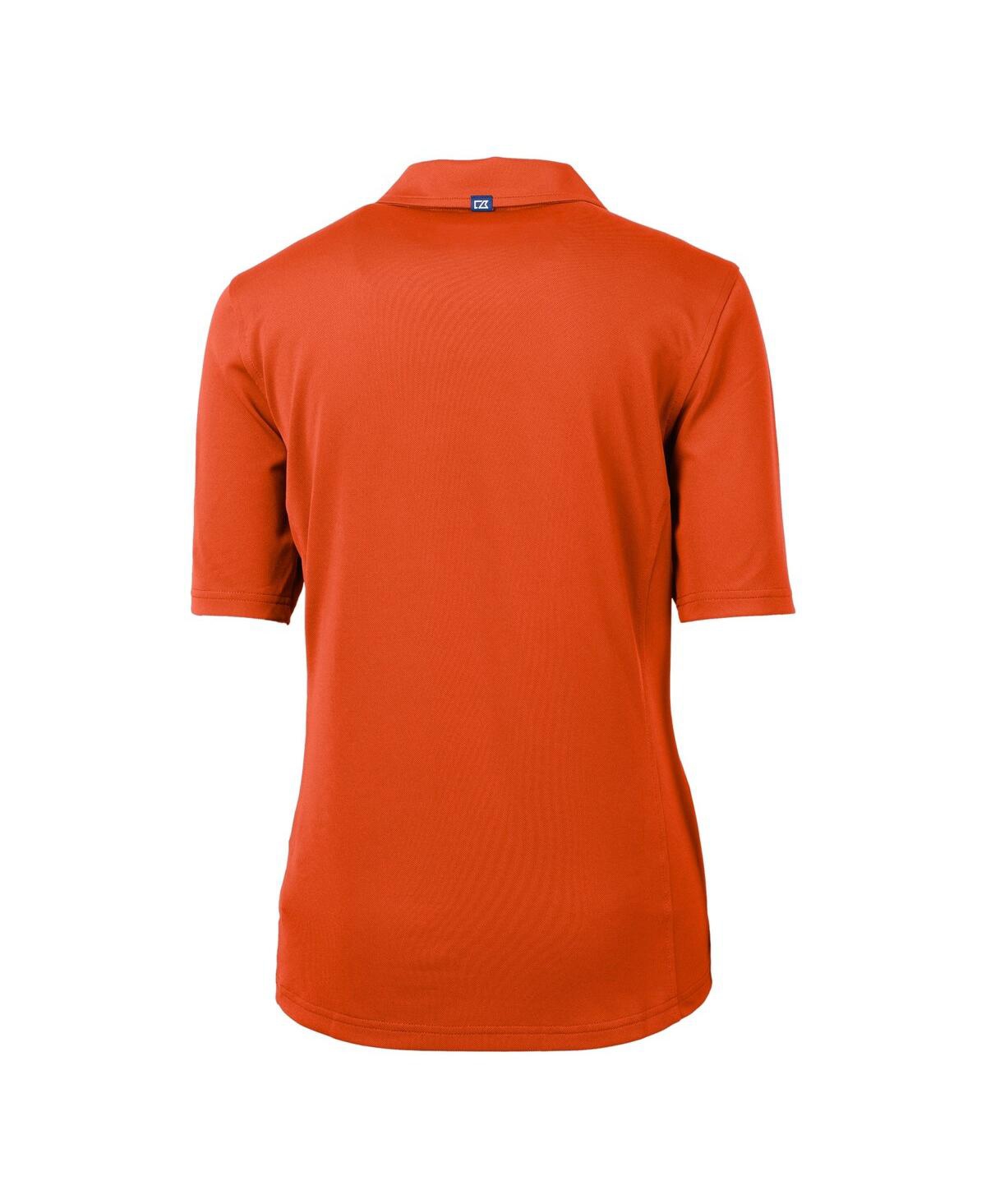 CUTTER & BUCK WOMEN'S ORANGE UTSA ROADRUNNERS DRYTEC VIRTUE ECO PIQUE POLO 