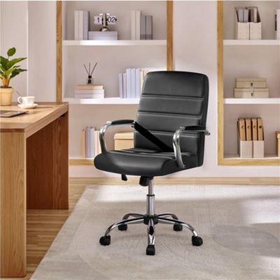 Mid-Back Office Chair PU Leather Office Executive Chair
