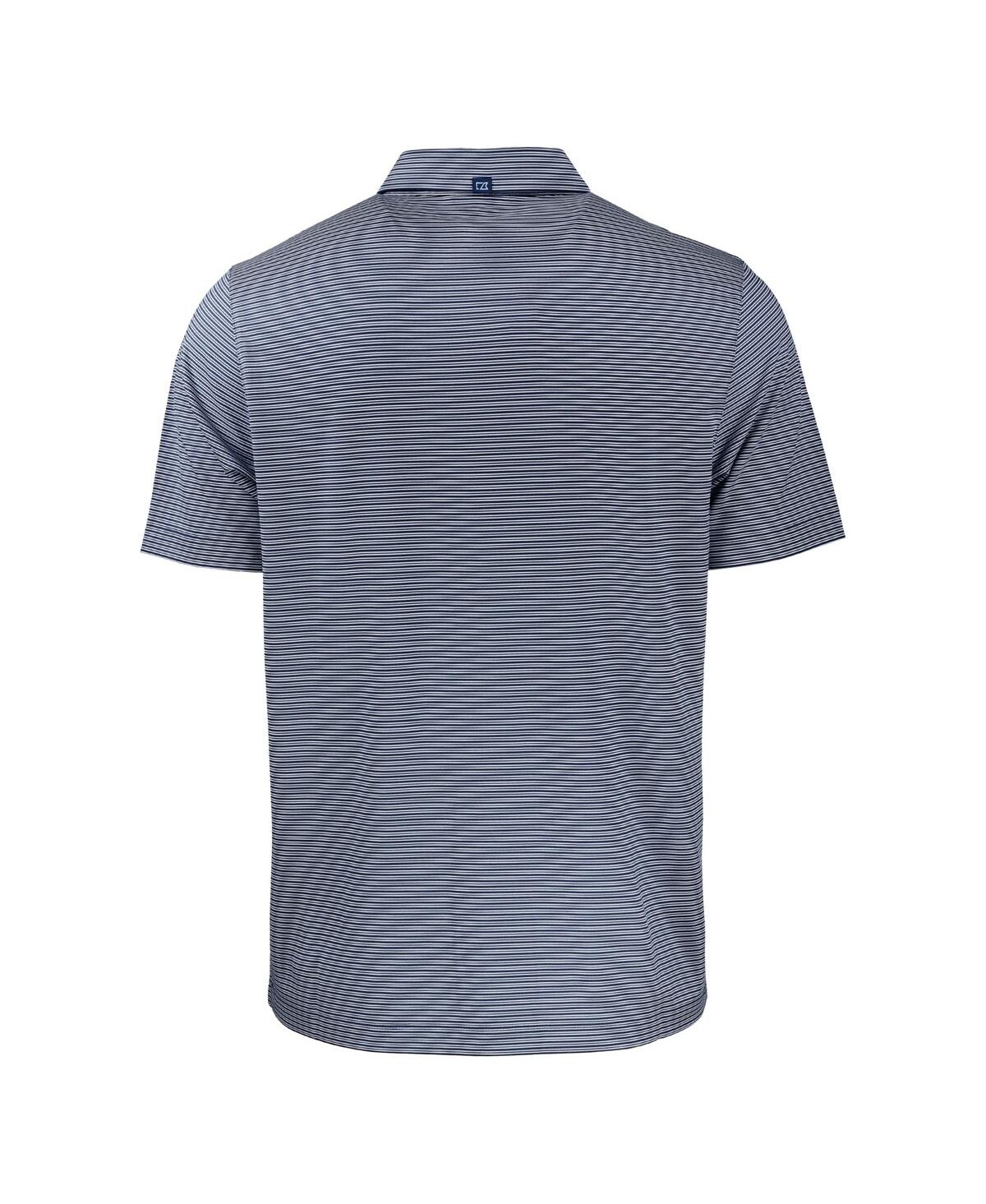 Cutter & Buck Men's Marquette Golden Eagles Forge Eco Double Stripe Stretch Polo In Navy,white