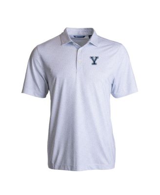 Men's White Yale Bulldogs Pike Eco Pebble Print Stretch Polo