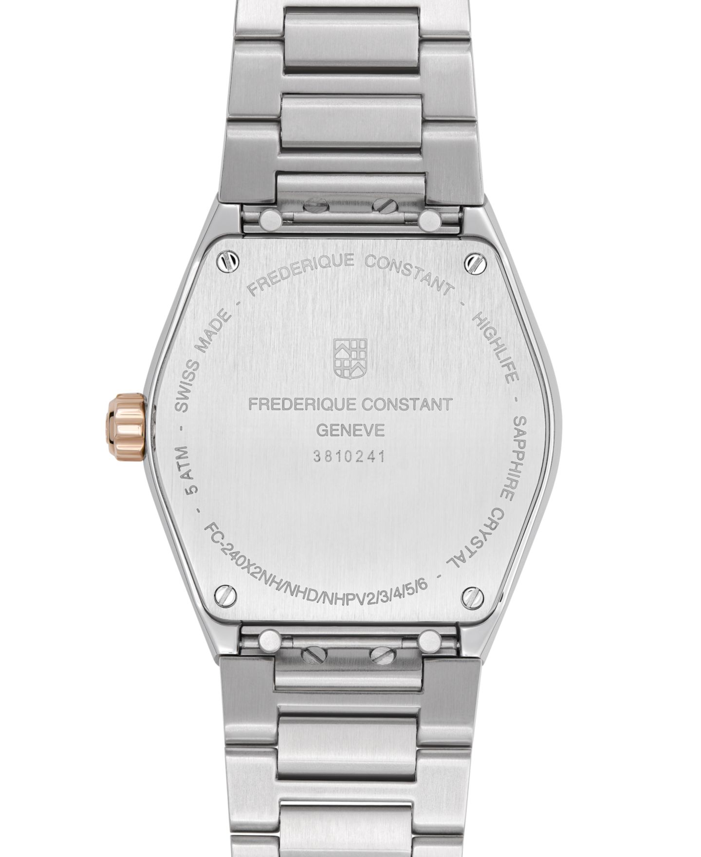 Женские часы Frederique Constant Swiss Highlife Diamond (0.04 ct. t.w.) Two-Tone Stainless Steel Bracelet Watch 31mm — фото 3