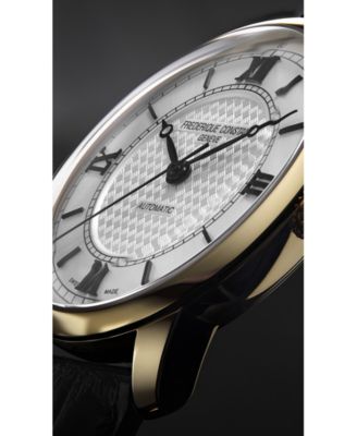 Men's Swiss Automatic Classics Premiere Black Leather Strap Watch 39mm