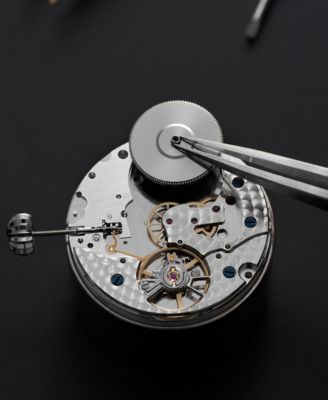 Men's Swiss Automatic Classic Moonphase Date Manufacture Blue Leather Strap Watch 40mm